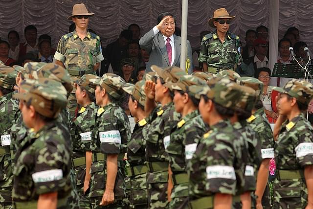
National 
Socialist Council of Nagalim (Isak-Muivah) outfit and chief negotiator 
for NSCN-IM. Photo credit: BIJU 
BORO/AFP/GettyImages

