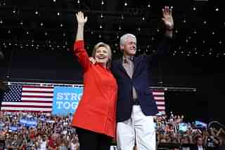 Democratic presidential nominee  Hillary Clinton and her husband, former US president Bill Clinton (Justin Sullivan/Getty Images)
