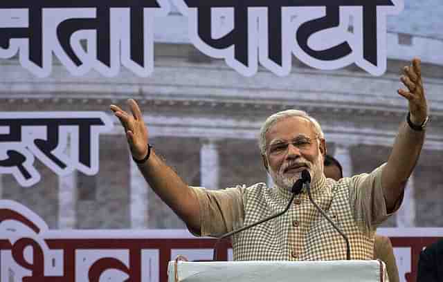 Prime Minister Narendra Modi speaks at a rally. (GettyImages)