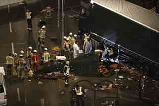 
Authorites inspect the scene after a truck sped into a Christmas 
market in Berlin. (ODD ANDERSEN/AFP/Getty Images)

