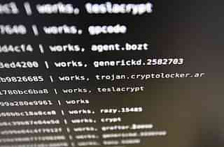 A list of viruses on a computer screen (DAMIEN MEYER/AFP/Getty Images)
