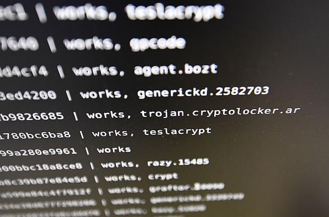 A list of viruses on a computer screen (DAMIEN MEYER/AFP/Getty Images)