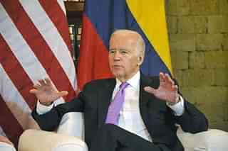 Former US Vice-President Joe Biden gestures during a meeting. Photo credit: GUILLERMO LEGARIA/AFP/GettyImages