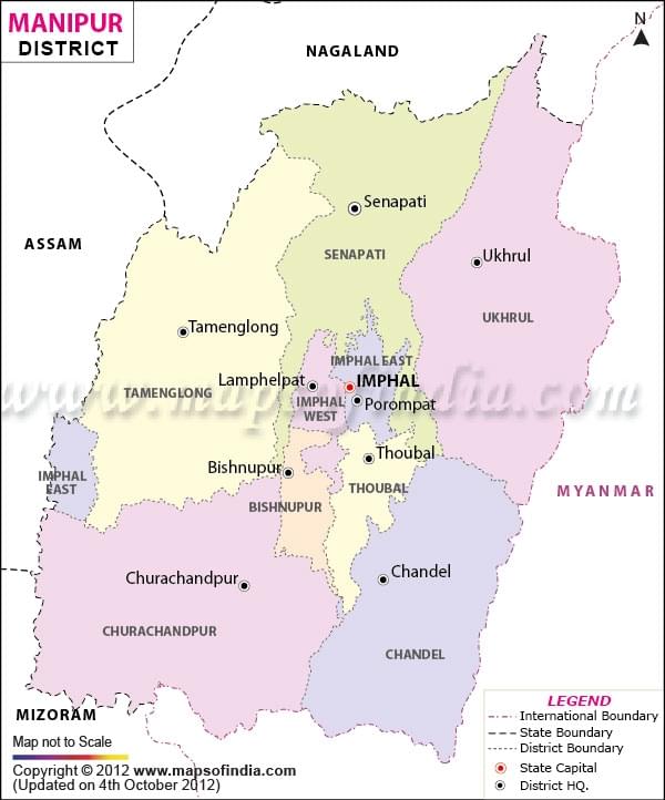 Map Of Manipur district