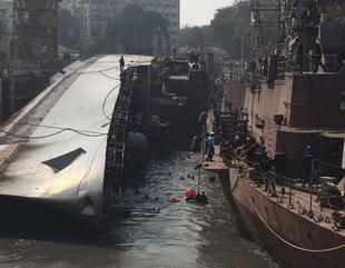 INS Betwa
at the Naval Dockyard in Mumbai. (Picture credit: All India Radio News/Twitter)