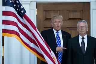 Trump welcomes retired United States Marine Corps general James Mattis as they pose for a photo before their meeting at Trump International Golf Club, November 19, 2016 in Bedminster Township, New Jersey. (Photo by Drew Angerer/Getty Images)