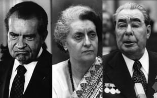 Richard Nixon, Indira Gandhi, Leonid Brezhnev 