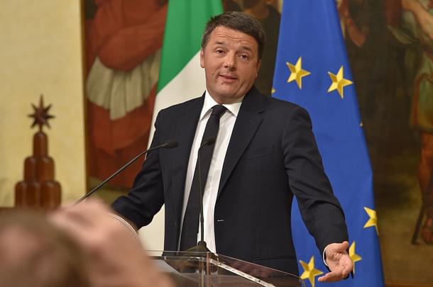 Italy’s Prime Minister Matteo Renzi announces his resignation following the results of the vote for a referendum on constitutional reforms. Photo credit: ANDREAS SOLARO/AFP/Getty Images