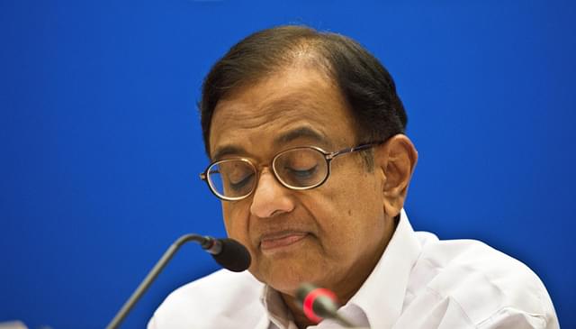 P Chidambaram at a press conference. Prakash Singh/Getty Images