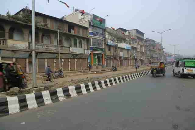 With nothing to sell, almost all shops in Imphal remain shut. (Rajkumar Mixn)