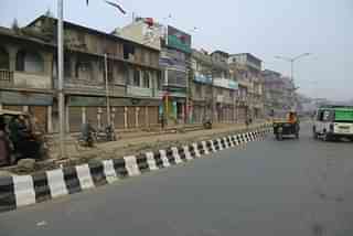 With nothing to sell, almost all shops in Imphal remain shut. (Rajkumar Mixn)
