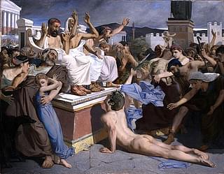Pheidippides giving word of victory after the Battle of Marathon (Luc-Olivier Merson/Wikimedia Commons)
