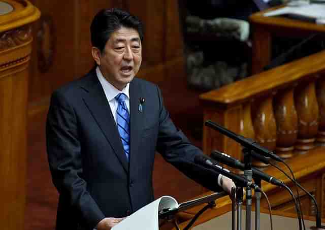 Japan’s Prime Minister Shinzo Abe at a plenary session of the upper house of parliament in Tokyo. (TORU YAMANAKA/AFP/Getty Images)