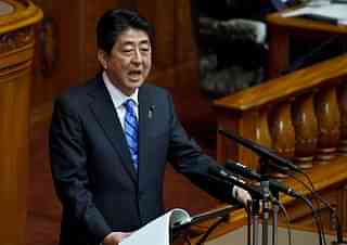 Japan’s Prime Minister Shinzo Abe at a plenary session of the upper house of parliament in Tokyo. (TORU YAMANAKA/AFP/Getty Images)