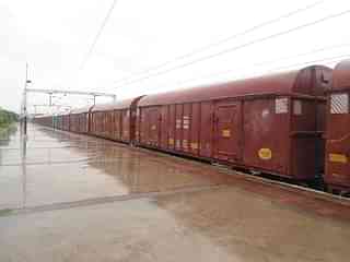 A goods train in India (Adityamadhav83/Wikimedia Commons)