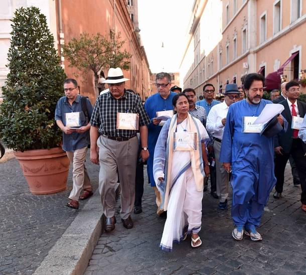 Mamata Banerjee and Sudip Bandyopadhyay in Vatican City