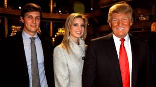 Donald Trump with daughter Ivanka son-in-law Jared Kushner. (Reuters)