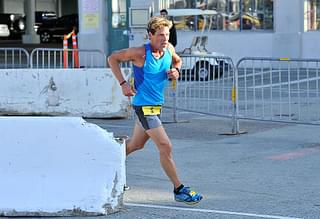 Ultra-marathoner Dean Karnazes participates in the 10th Annual URBANATHLON  in San Francisco, California. (Steve Jennings/Getty Images for Men’s Health)