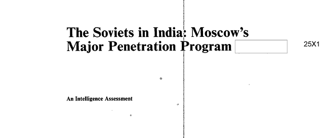 CIA report dated December 1985.