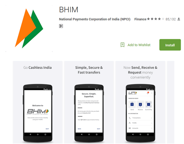 Prime Minister’s BHIM application. (Google Play)