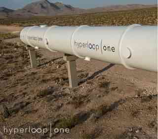 A test track built by Hyperloop One in Nevada, United States