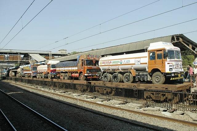 The Ro-Ro train. (Rajendra B Aklekar/Pritesh Rathod)