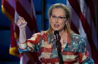 Streep addresses the evening session of the Democratic National Convention at in Pennsylvania. (SAUL LOEB/AFP/GettyImages)