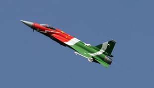 JF-17 Thunder, built by China for Pakistan, in a fly past during a parade. (AAMIR
QURESHI/AFP/Getty Images)