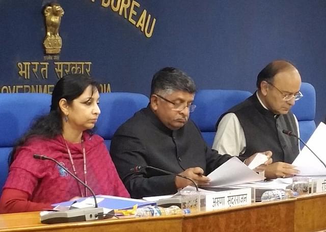 Briefing on Cabinet and CCEA decisions by Union Ministers Arun Jaitley and Ravi Shankar Prasad (PIB India/Twitter)