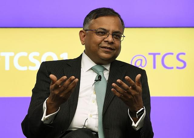 N Chandrasekaran, chief executive officer and managing director of Tata Consultancy Services (TCS) (PUNIT PARANJPE/AFP/Getty Images)