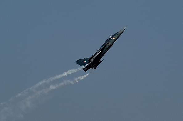 IAF’s Tejas fighter jet
performs during the Air Force Day parade at Air Force Station Hindon in
Ghaziabad on the outskirts of New Delhi in 2016. (MONEY SHARMA/AFP/Getty
Images)