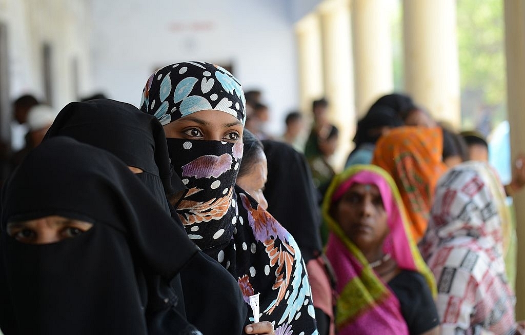 Muslim women voting (Sanjay Kanojia/AFP/Getty Images)&nbsp;