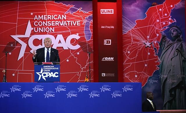 United States President Donald Trump addressing the 42nd annual Conservative Political Action Conference (CPAC) in Maryland, 2015. (Alex Wong/Getty Images)