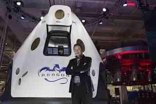 SpaceX CEO Elon Musk unveils the Dragon V2 spacecraft in Hawthorne.  

