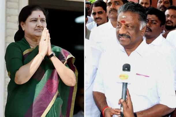 VK Sasikala and  O Panneerselvam (PTI photos)