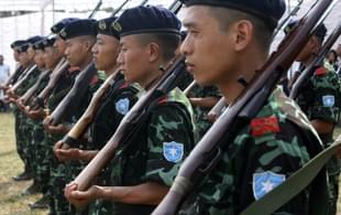 Cadres of the separatist group the National Socialist Council of 
Nagaland .
(Photo credit-STRDEL/AFP/Getty Images)