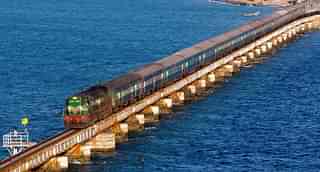 The Mandapam-Pamban-Rameswaram railway link.