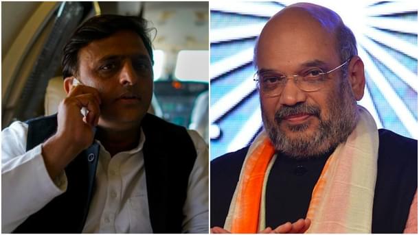 Akhilesh Yadav and Amit Shah 