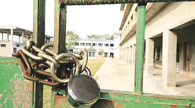 
 The Tehatta High School was closed on Nov 29. Source: Subham Dutta/Indian Express
