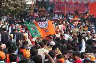 

BJP supporters at a rally in Uttar Pradesh (Photo credit: SANJAY KANOJIA/AFP/Getty Images)