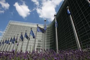 A view of the Berlaymont building,  European Union Commission headquarters, on the eve of a European Union summit in Brussels. (DOMINIQUE FAGET/AFP/Getty Images)
