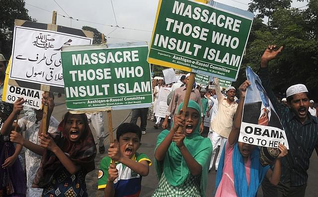 A protest in Kolkata in 2012 (DIBYANGSHU SARKAR/AFP/GettyImages) 