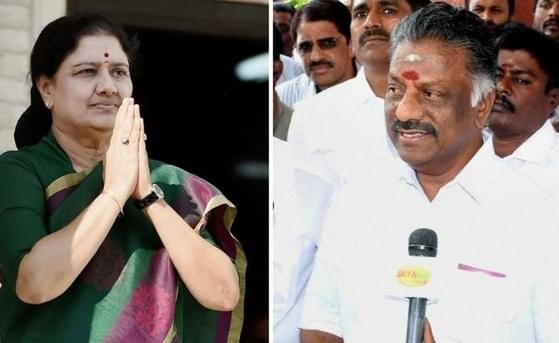 V
K Sasikala and  O Panneerselvam (PTI photos)