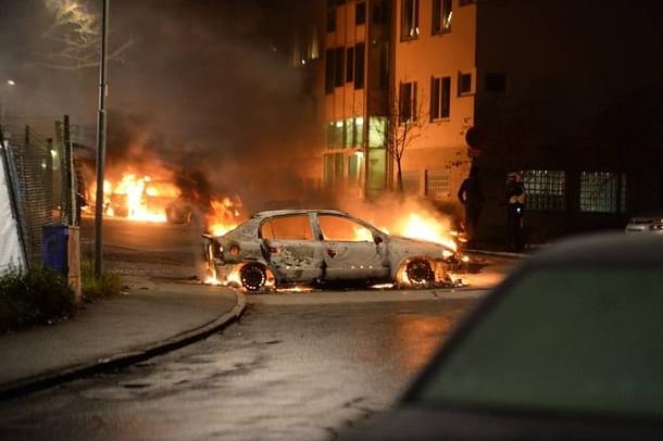 Riots in a predominantly immigrant neighborhood of Stockholm.