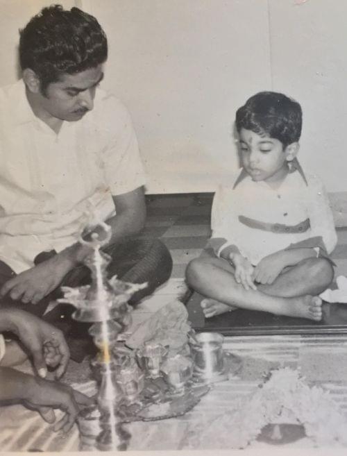 The author with his father.