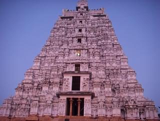 The tower at Sri Rangam dedicated to Vellai Ammal, the dancer who sacrificed her life to protect the temple