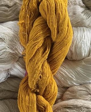 Bright and rich: turmeric on thread.