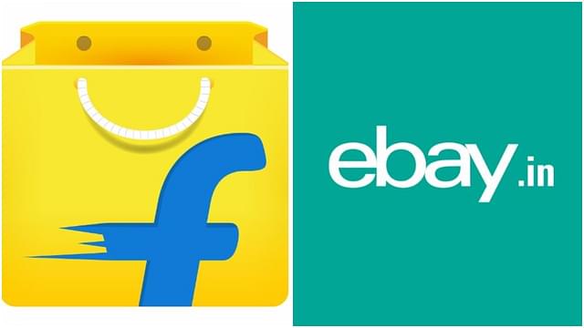Logos of Flipkart and eBay India (Twitter)