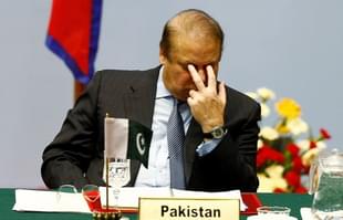 Pakistani Prime Minister Nawaz
Sharif reacts as he attends the opening session of 18th SAARC summit in Kathmandu.<br>