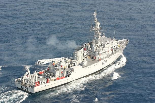 INS Kozhikode, a Pondicherry-class minesweeper built for the Indian Navy by the Soviet Union.